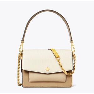 Tory Burch Cream and Tan Crossbody Bag